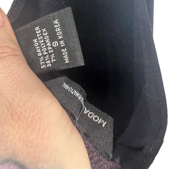 Moda International Warm Purple Choker Neck Open Back Jumpsuit Small - Picture 6 of 11